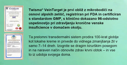 🔥Twisma® VeinTarget – Pokročilá mikro náplast na křečové žíly 🔥 96 % klinicky prokázaná účinnost ⚡ Viditelné výsledky už za 7–14 dní 🌿 Šetrná podpora pro lehčí a uvolněnější nohy 🦵✨