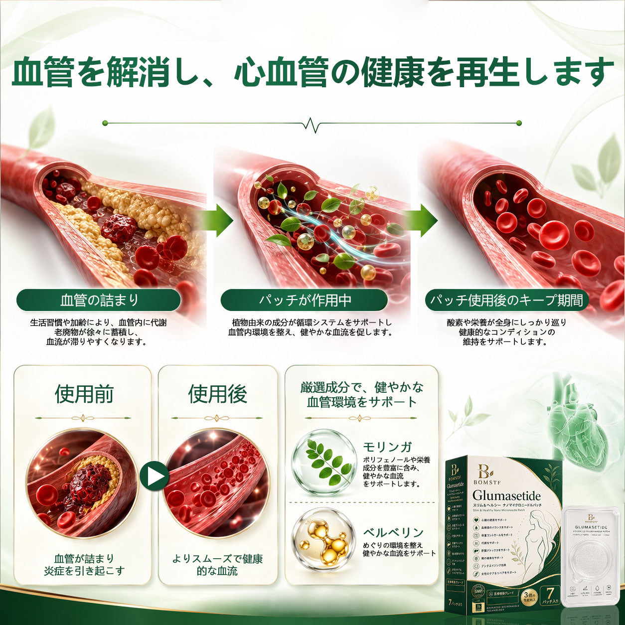 Glumasetide®＆NAD+ 8-in-1 ナノ強化フォーミュラ【アップグレード版】内臓脂肪 / 肥満 / 糖尿病 / 睡眠時無呼吸 / 関節ケア / 肌のたるみ 集中サポート ✨