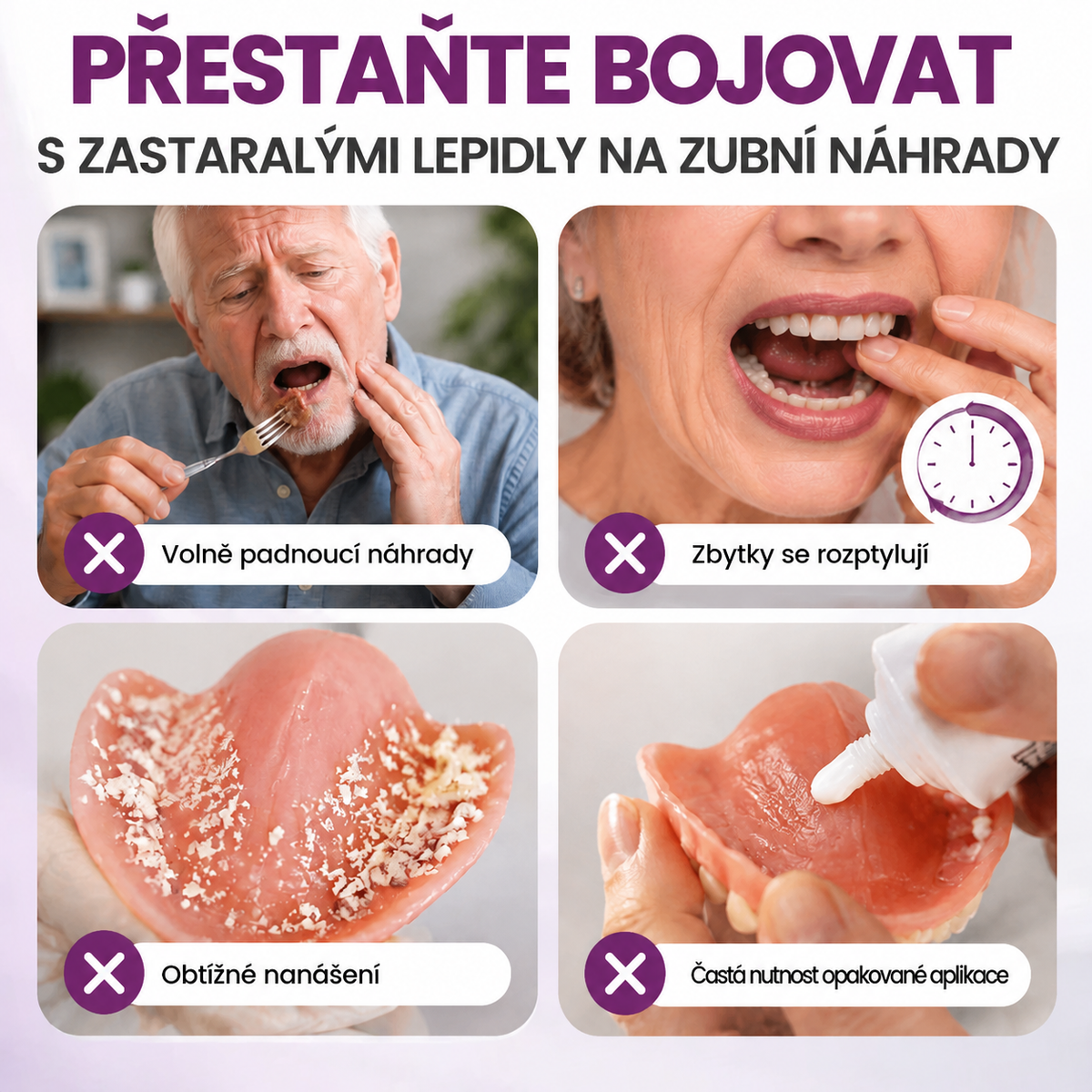 Lepicí polštářky na zubní protézu Timilk® DentuSeal 5D Advanced 🦷 Poskytují flexibilní a polstrované držení až 7 dní✅